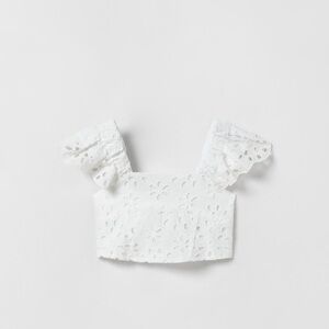 Zara Kids Girl’s White Eyelet Blouse